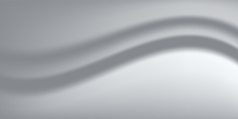 Abstract Silver foil background with metal mirror texture. Chrome gradient surface with light gloss. Vector aluminum grey