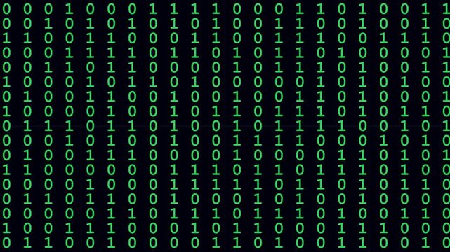 4 K stock | Modern background with binary digits 1 and 0 for a technology concept.