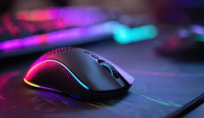 Close-up of a gaming mouse
