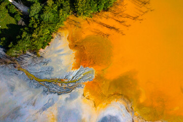 Geamana polluted lake, Romania