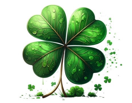 Firefly_Lucky shamrock PNG (St. Patrick’s Day)
