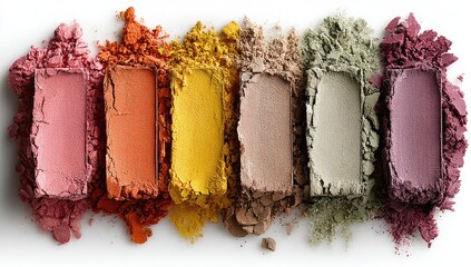 Colorful eyeshadow palette swatches (5)