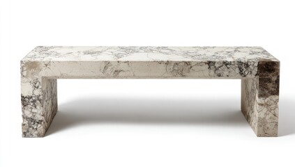 Contemporary, rectangular stone bench