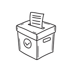 A vote box placed on a table