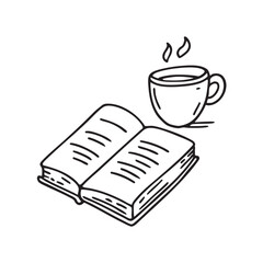 A voyage journal beside a cup of coffee