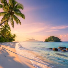 Tropical Paradise Beach Sunrise.