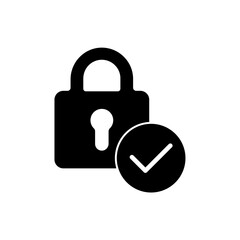 lock icon outline editable stroke line drawing eps