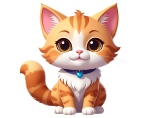 Cute cartoon cat PNG