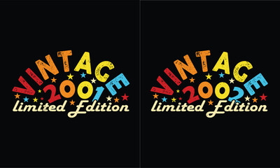 Retro Vintage 2001 and 2002 limited Edition.Vintage Bundles design.