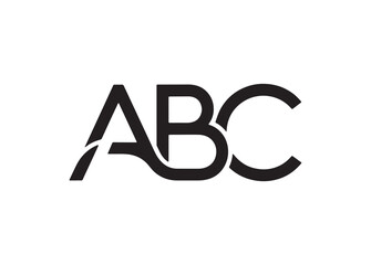 Modern abc logo design for branding alphabet company initials graphic