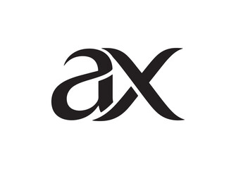 Elegant 'ax' monogram logo design typography for branding and identity