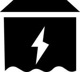 Hydroelectric Icon , Featuring Water Dam, Turbine, Renewable Energy, Power Plant, Electricity, Generator, Waves, and Sustainable Technology Symbols in Modern Vector Style, Energy icons template