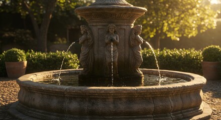 Ornamental garden fountain