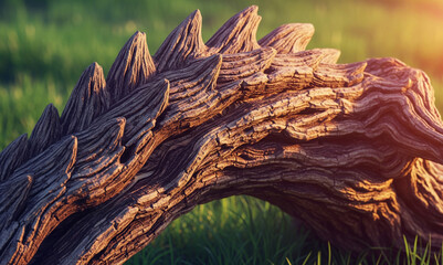 Dragonwood: Old Tree Trunk with Dragon-like Texture