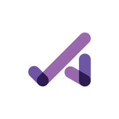 Checkmark Up Arrow Progress Logo