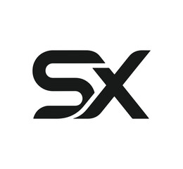 Modern bold sx monogram logo for branding and design projects