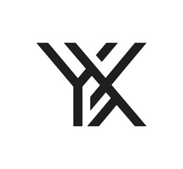 Obraz premium Abstract geometric logo design with interlocking lines and sharp angles for modern brands