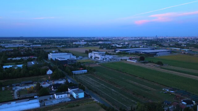 Communications Infrastructure, Data Facilities Complex, Wide Aerial View