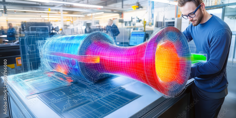 Poster Innovative Engineering Simulation with High-Tech Digital Visualization of Thermal and Stress Analysis in Modern Laboratory