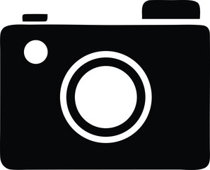 Iconic digital camera silhouette simple and modern design for photography and technology applications