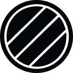 Abstract circular symbol with diagonal stripes geometric design simple modern icon graphic element for branding and design projects