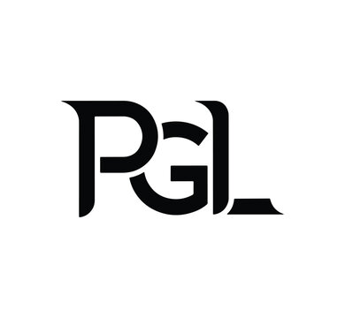 Modern pgl monogram logo design with unique typography and bold geometric shape