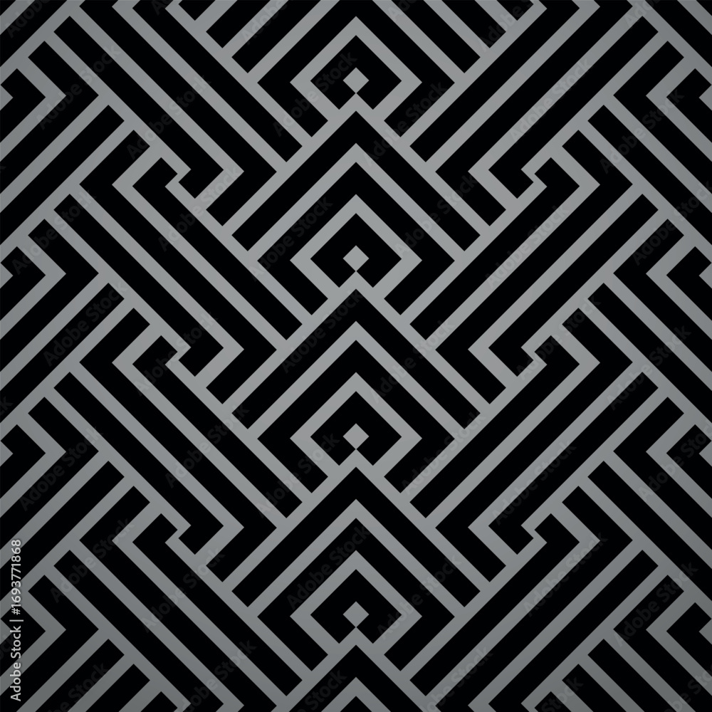 Poster abstract geometric pattern. a seamless vector background. white and gray ornament. graphic modern pa