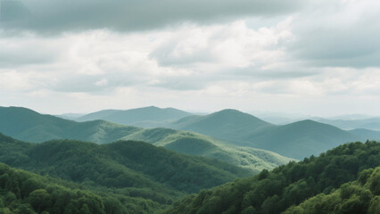 mountains and clouds