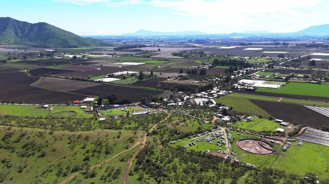 Agricultural plots, site of future harvests, in the commune of Chada, Paine, metropolitan region, Chile