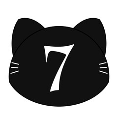猫の数字イラスト