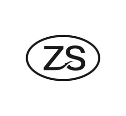 Classic oval monogram logo featuring bold zs initials timeless branding element