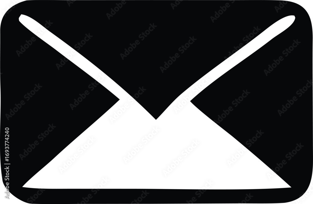 Poster simple envelope icon for communication and messaging perfect for digital and print applications