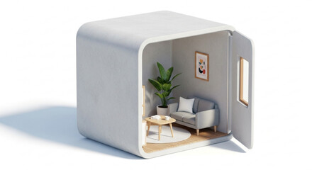 Modern tiny house interior design idea with small space living and minimalist furniture and decor inspiration