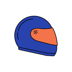 helmet icon outline editable stroke line drawing eps