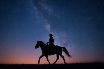 Frontier Rider Beneath the Stars