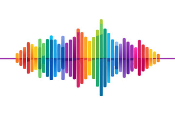 A stunning abstract digital background featuring vibrant gradient light waves in purple, blue, orange, and pink tones. Vertical glowing lines create a modern futuristic effect, perfect for use in tech