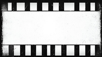 Film black and white old texture. Distressed retro photo effect. Old movie filter overlay frame. Grunge gritty texture with dust, scratches and faded stripes. Vector transparent retro decoration.