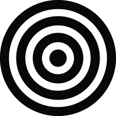 Concentric circles target aim symbol graphic representing precision focus goal achievement and strategic objective achievement
