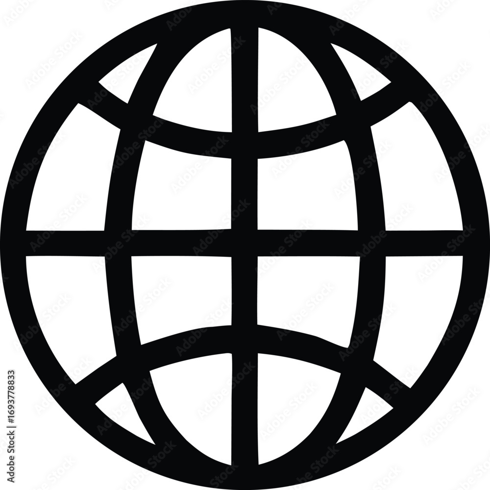 Poster global network symbol digital internet connection world connection web icon representing connectivit