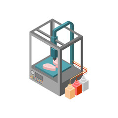 Futuristic 3D bioprinter printing human lungs, symbolizing organ printing, biotechnology, medical innovation, and the future of healthcare and transplants.