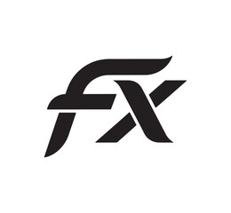 Modern fx logo design for finance and trading companies