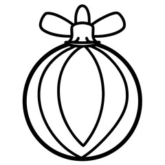 Stylized Christmas Ornament Illustration Festive Decoration and Holiday Season Celebrations and Celebrations Icon Outline Design