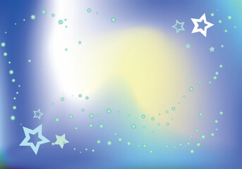 星空と天の河・グラデーション背景イラストブルー系