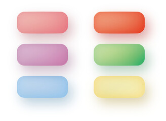 浮かんだようなポップなクリックボタンのイラスト