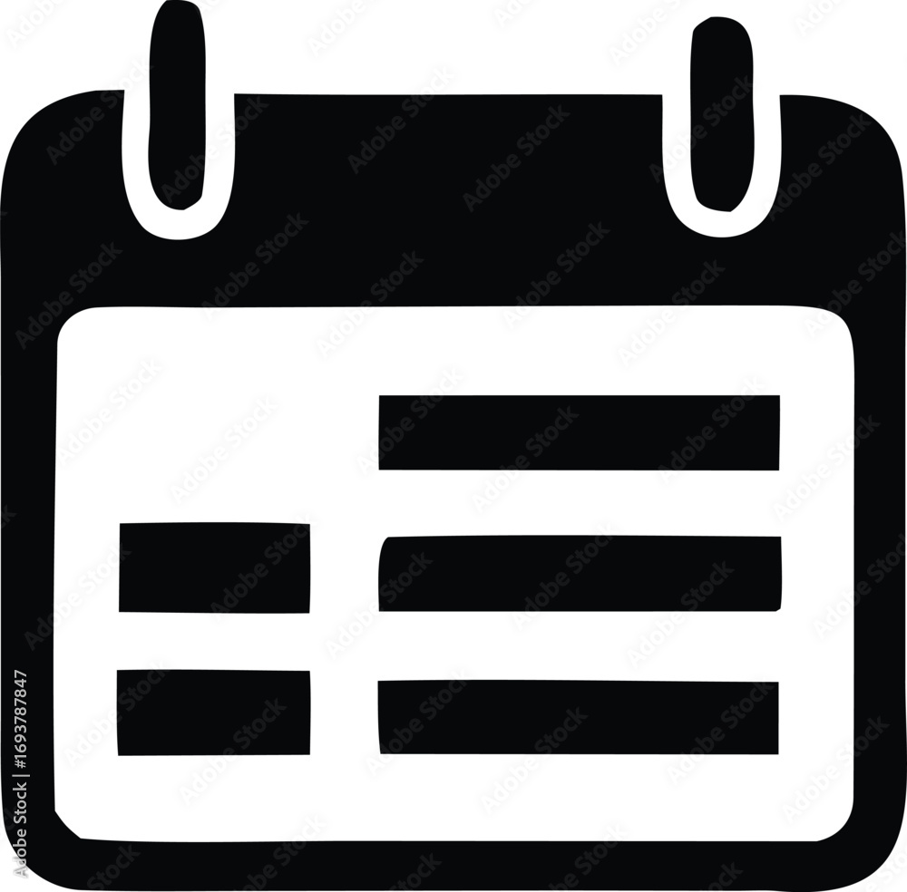 Aufkleber modern calendar icon symbol for scheduling planning and time management simple graphic design elemen