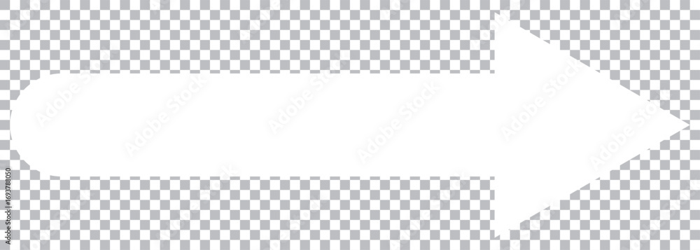 Aufkleber white icon on transparent background. inversion . vector arrow icon pointing to the right. vector wh