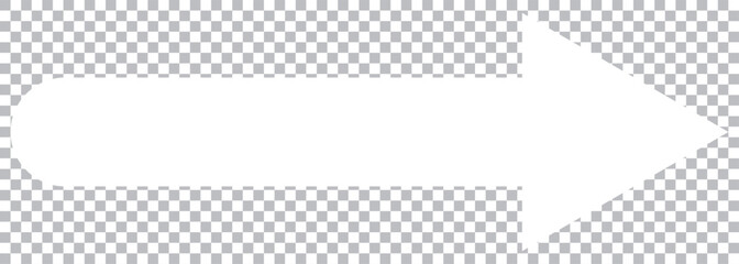 White icon on Transparent background. Inversion . Vector arrow icon pointing to the right. Vector white illustration on black or transparent background. EPS 10.