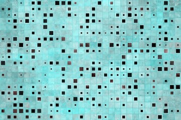 Mosaic background with squares of different sizes and colors, the background is slightly textured. Tile art.