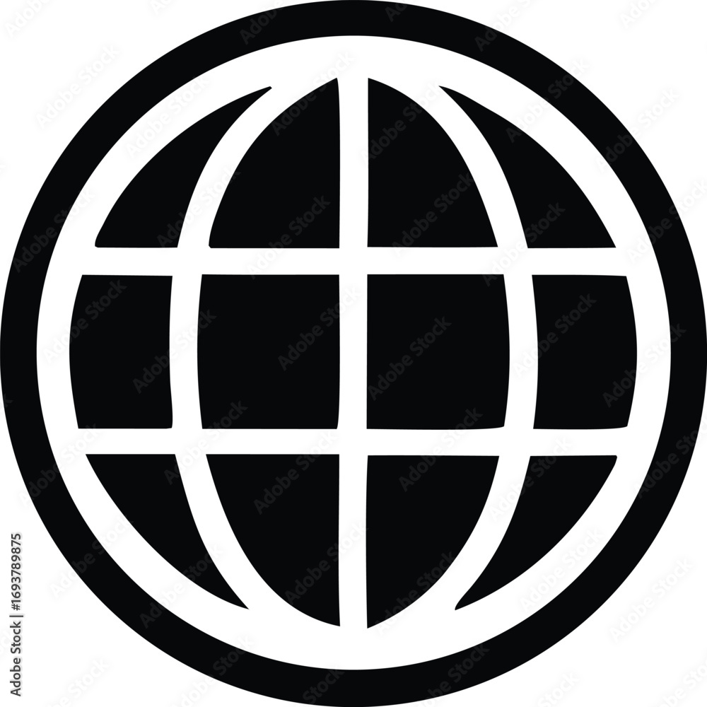 Poster global network connection icon symbolizing worldwide internet access and digital communication for b