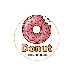 Delicious Donut Logo Design.
